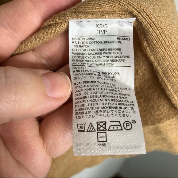 Banana‎ Republic factory sweater cape open front caramel color size XS/S - Picture 7 of 9